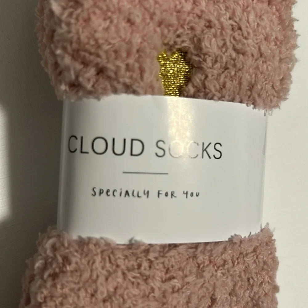 Fuzzy socks: light dusty pink